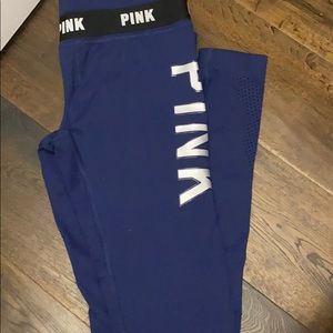 Navy blue pink yoga pants